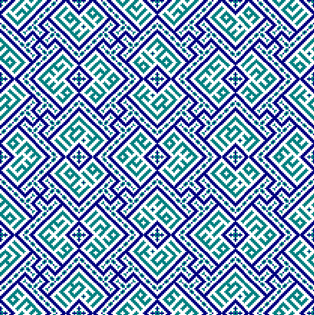 Pattern from the Aq Saray palace, Shahr-i Sabz