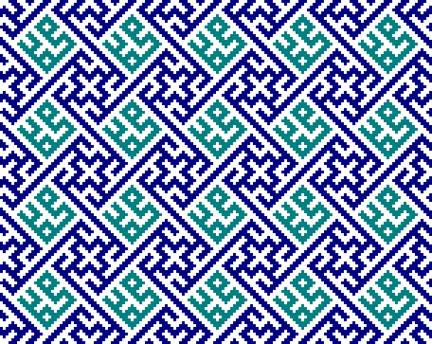 Iwan pattern from the Aq Saray palace, Shahr-i Sabz